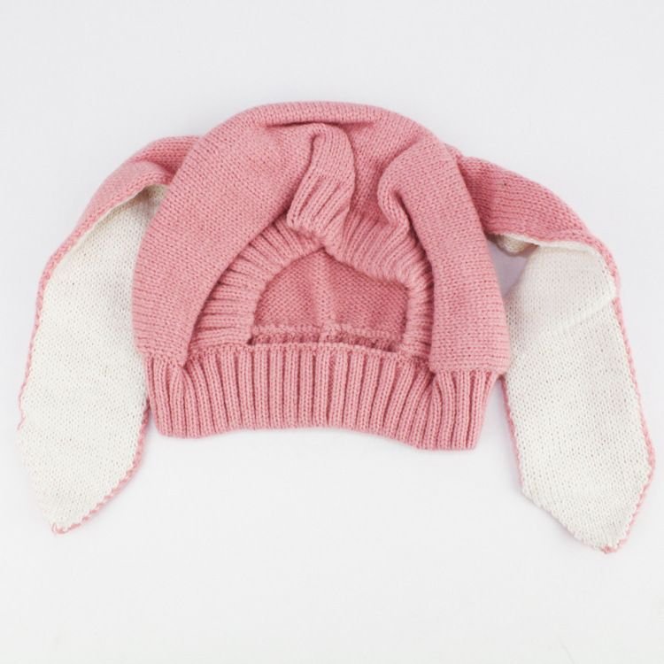 Autumn Winter Children Rabbit Ears Warm Knitted Wool Hat