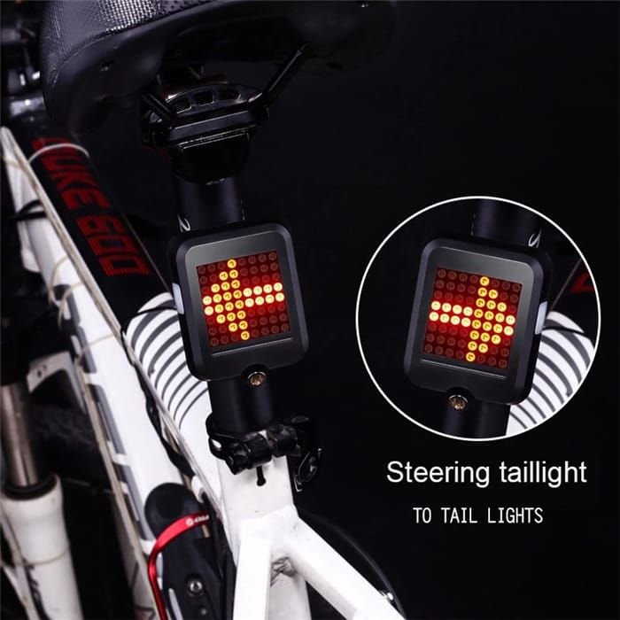 Bicycle Intelligent Turn Taillight USB Charging Signal Brake Light