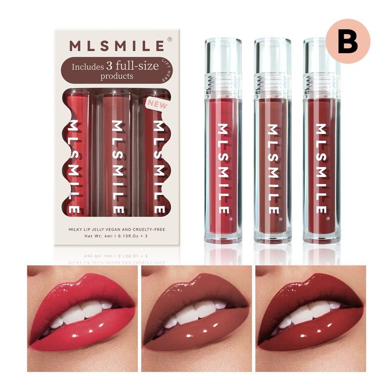 MLSMILE Women Fashionable Cup Gloss Mirrored Lip Glaze Set