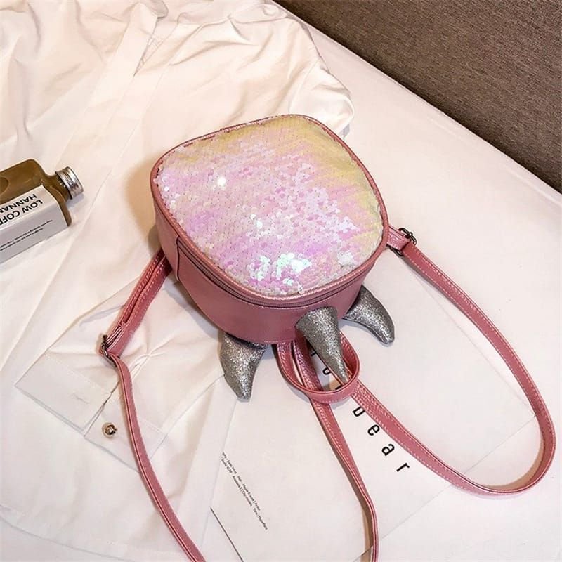 Kids Cute Unicorn Sequin Design PU Bag