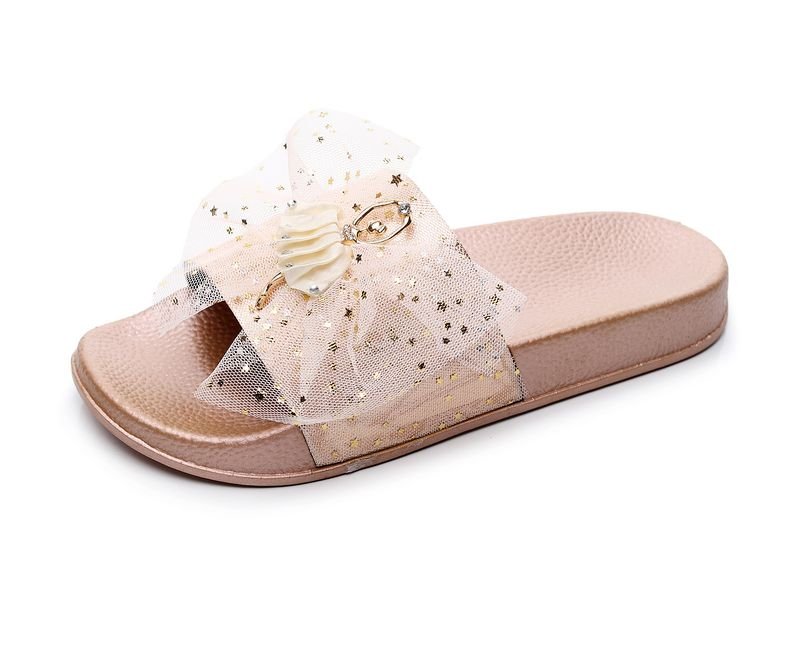 Plus Size Women Fashion Flat Dancing Girls Mesh Flat Slippers