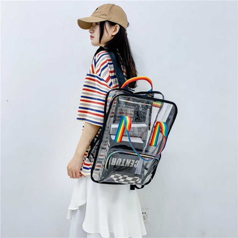 Fashion Large Capacity Pvc Clear Backpack