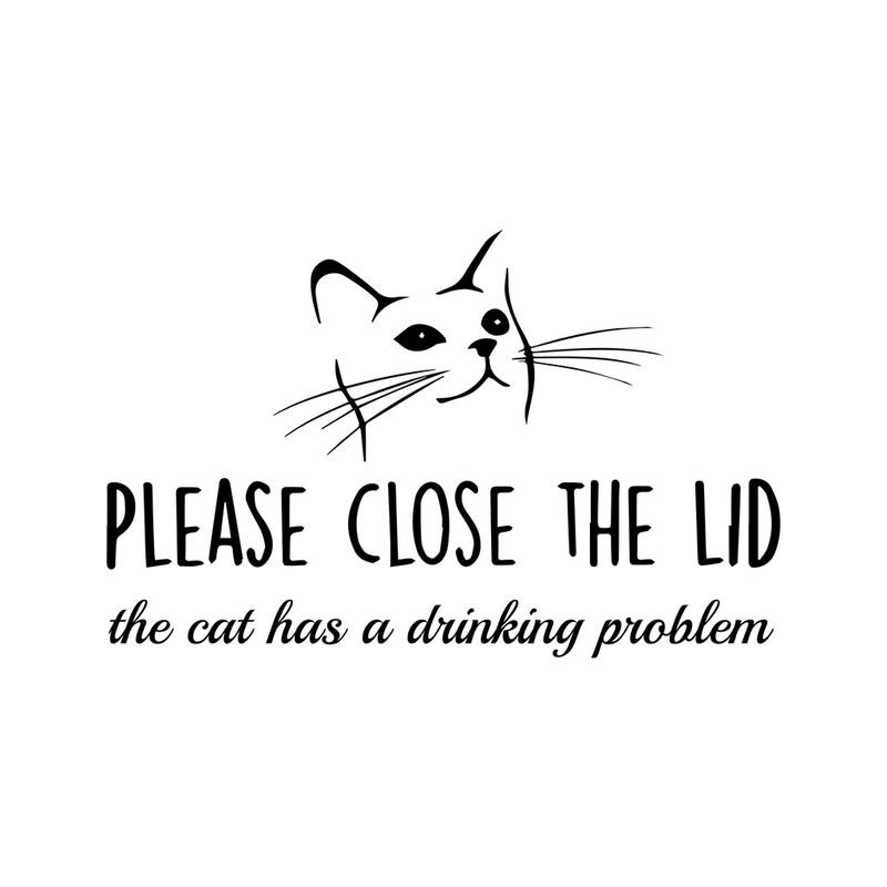 Simple Creative Please Close The Lid Toilet Toilet Sticker