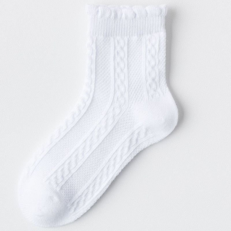 Kids Boys Girls Basic Casual Cute Solid Color Socks